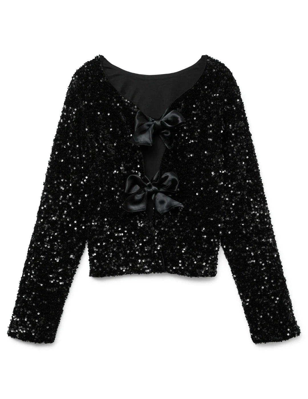 Top Lentejuelas Vero Moda Laila Negro | Bicos de Fío