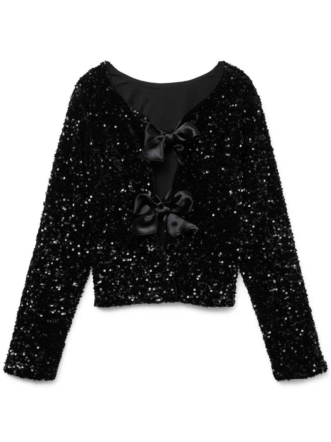Top Lentejuelas Vero Moda Laila Negro | Bicos de Fío