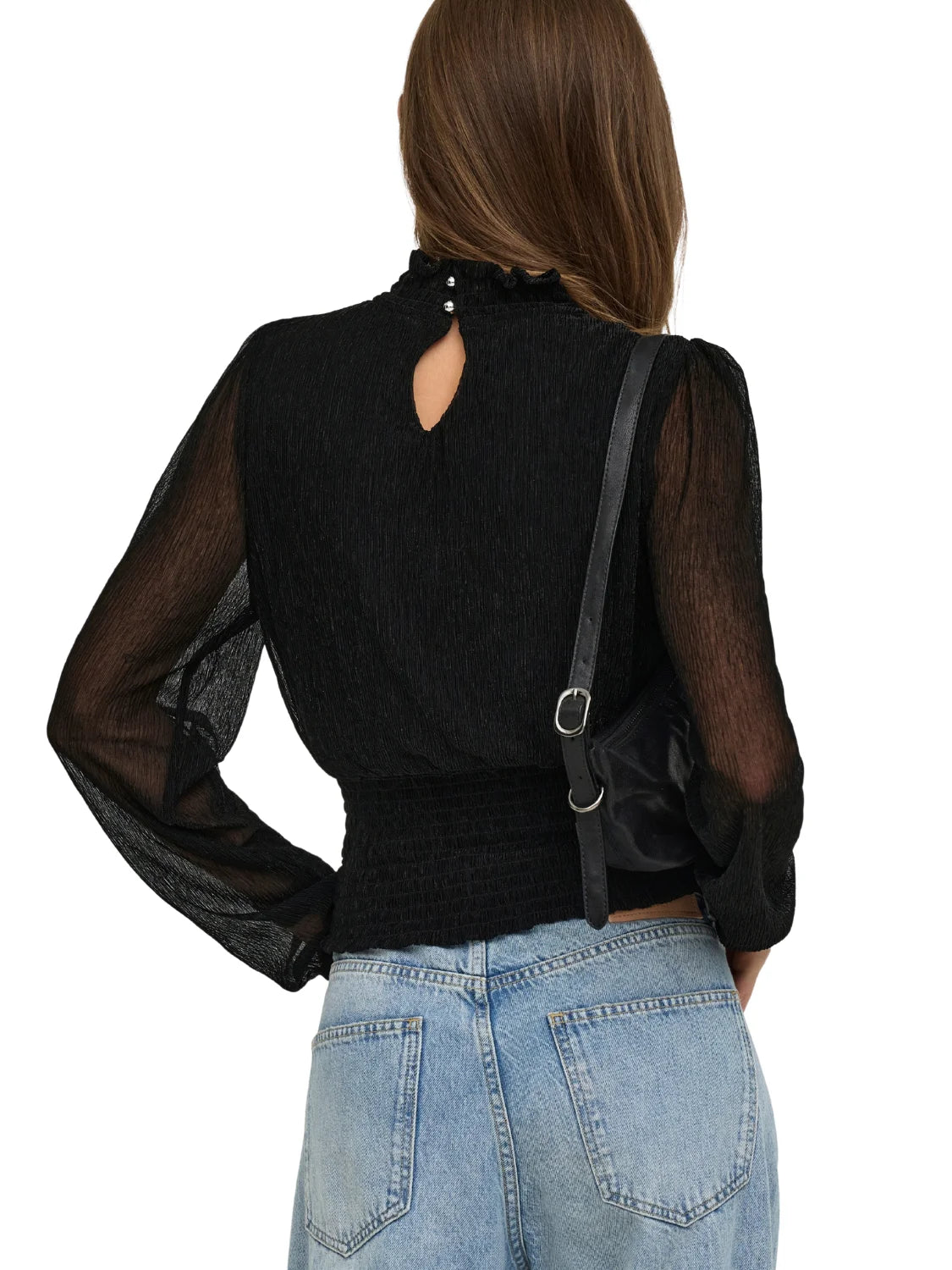 Top ONLY Cami Glitter Negro | Bicos de Fío