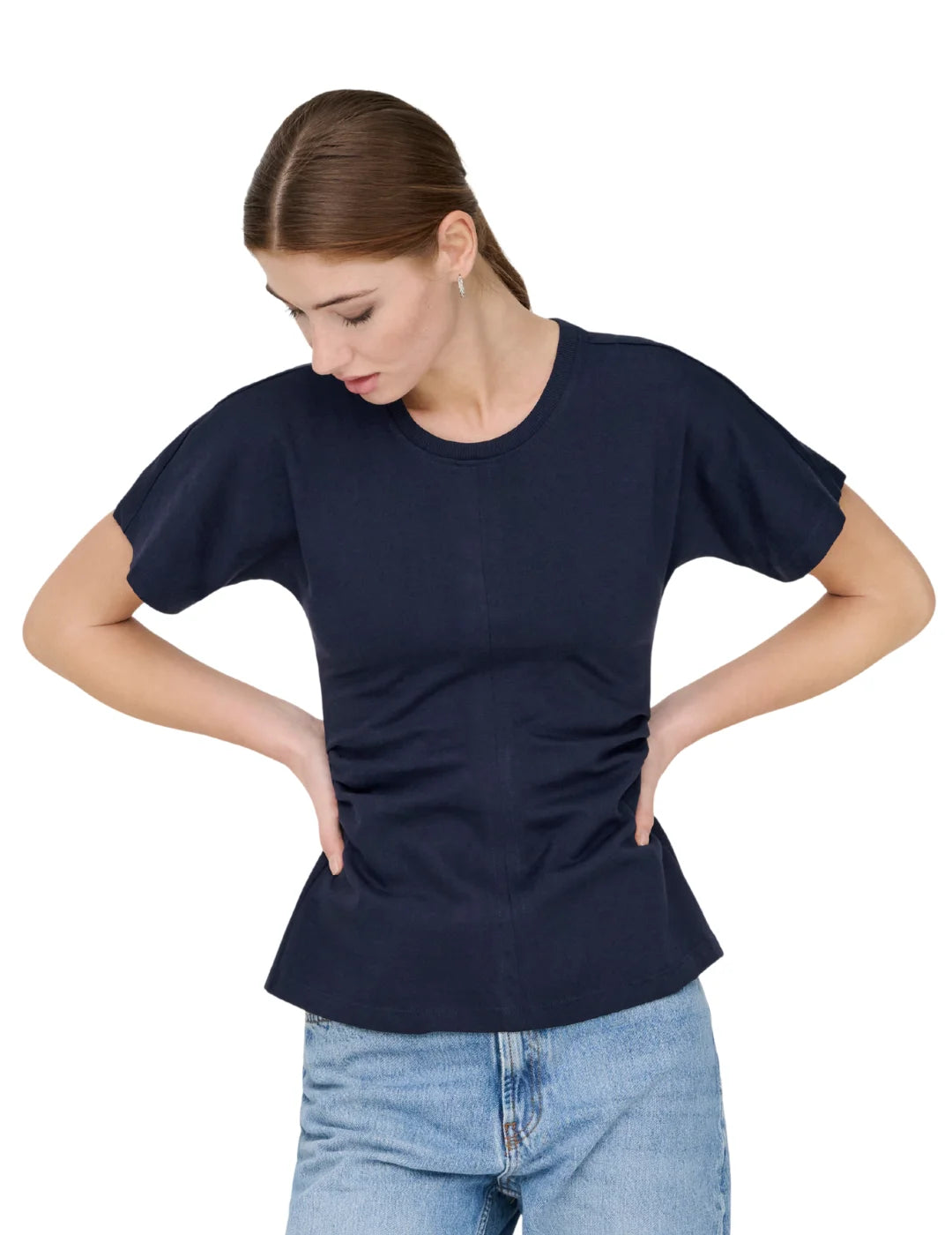 Top ONLY Marie Azul Marino | Bicos de Fío