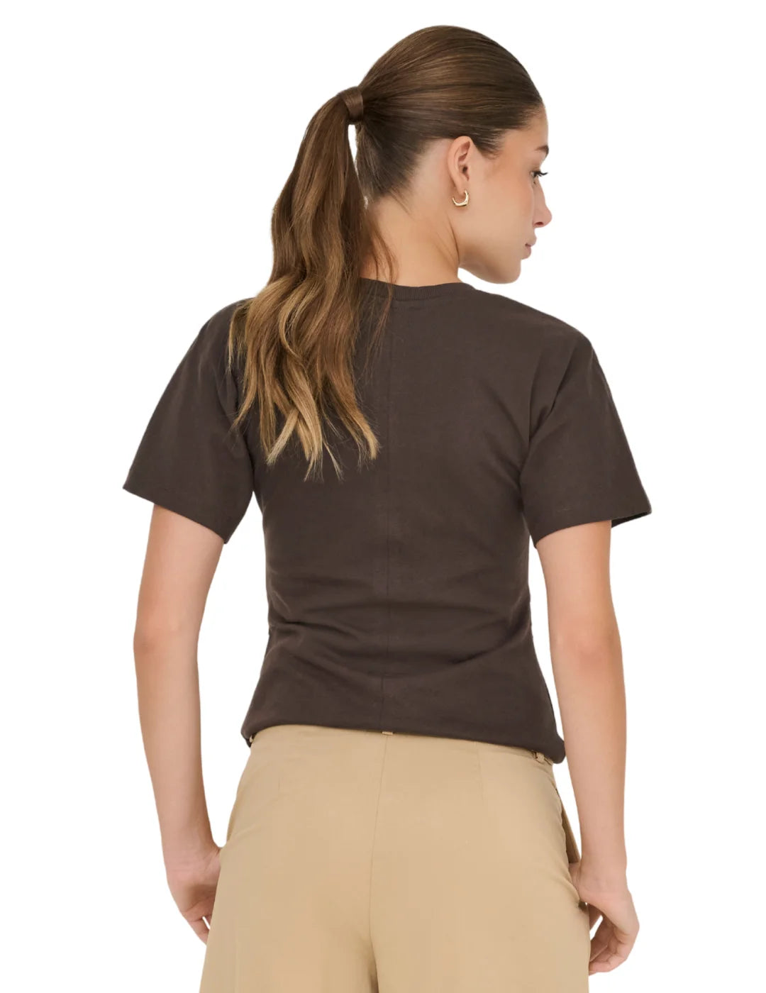 Top ONLY Marie Marrón | Bicos de Fío