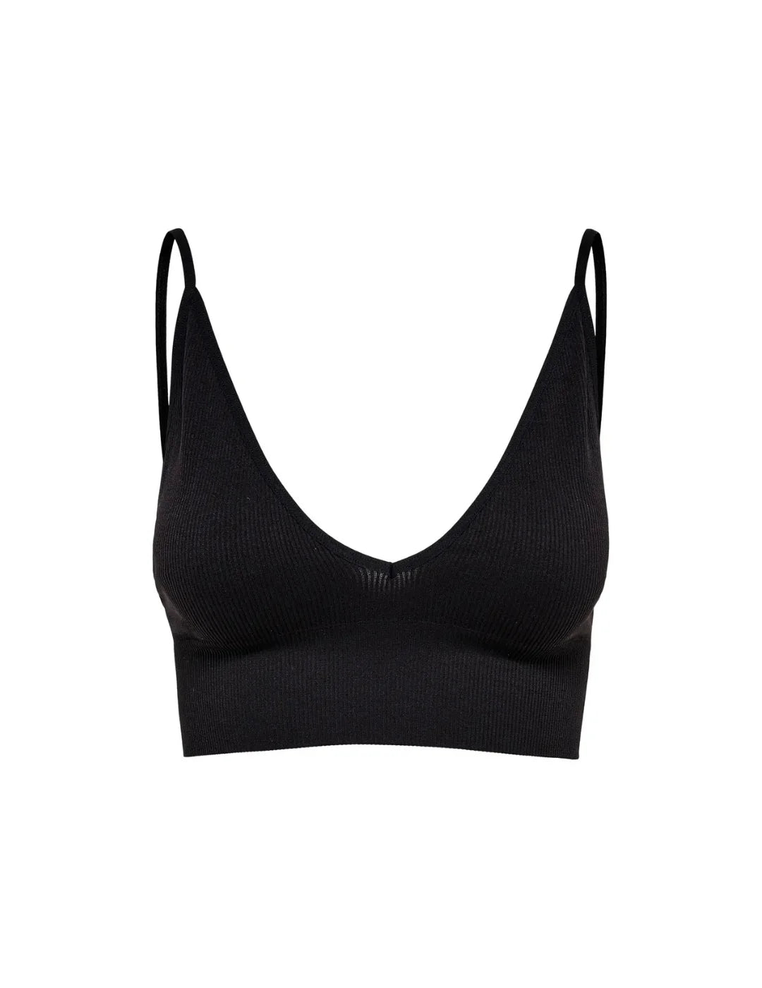 Crop Top ONLY Vicky Negro | Bicos de Fío