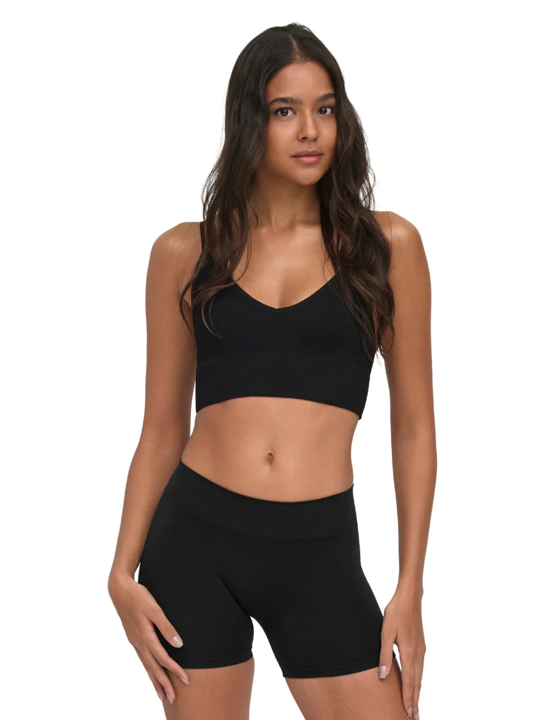 Crop Top ONLY Vicky Negro | Bicos de Fío