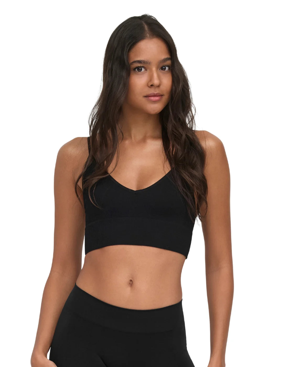 Crop Top ONLY Vicky Negro | Bicos de Fío