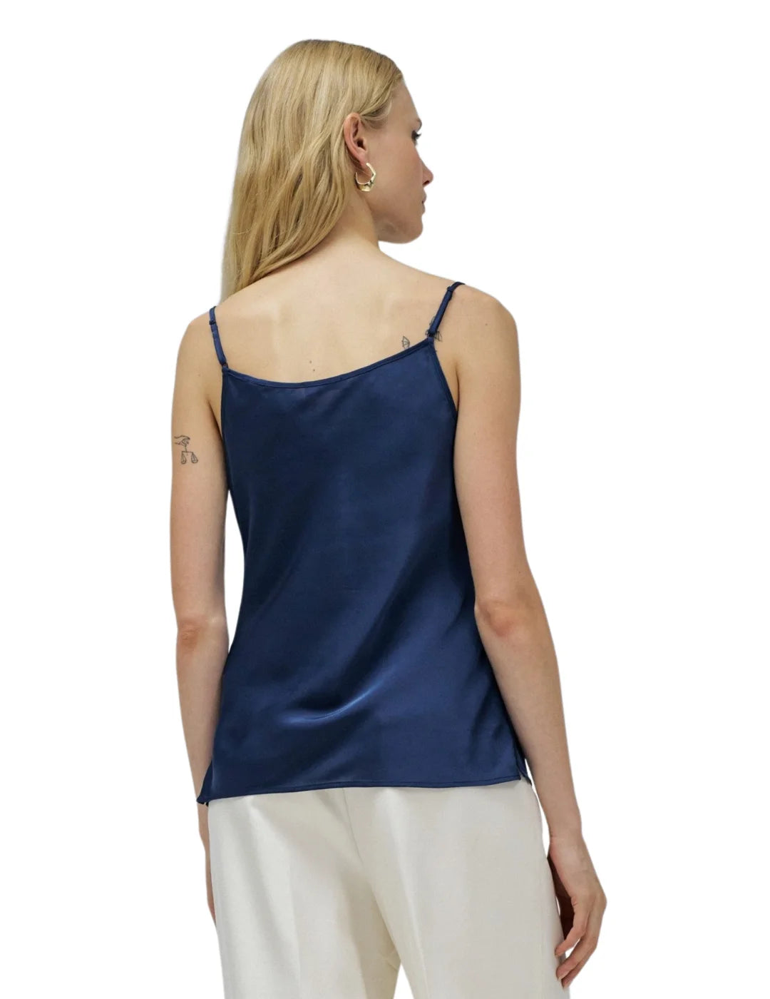 Top Tirantes Satinado Salsa Jeans Azul | Bicos de Fío