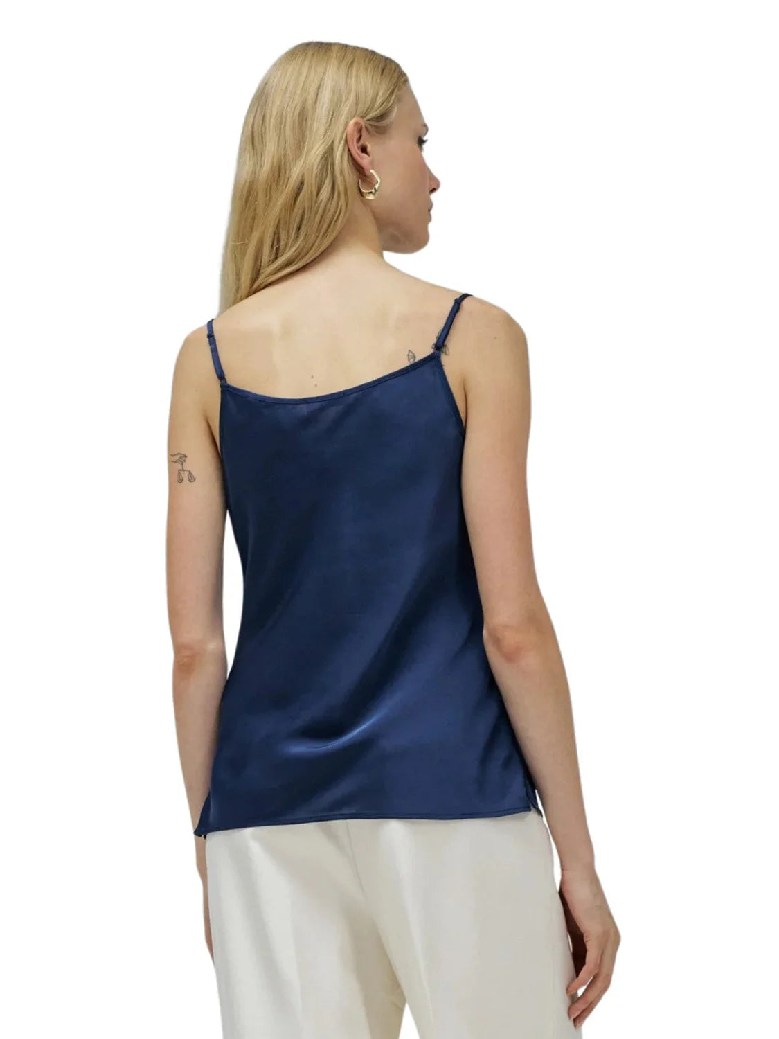 Top Tirantes Satinado Salsa Jeans Azul | Bicos de Fío