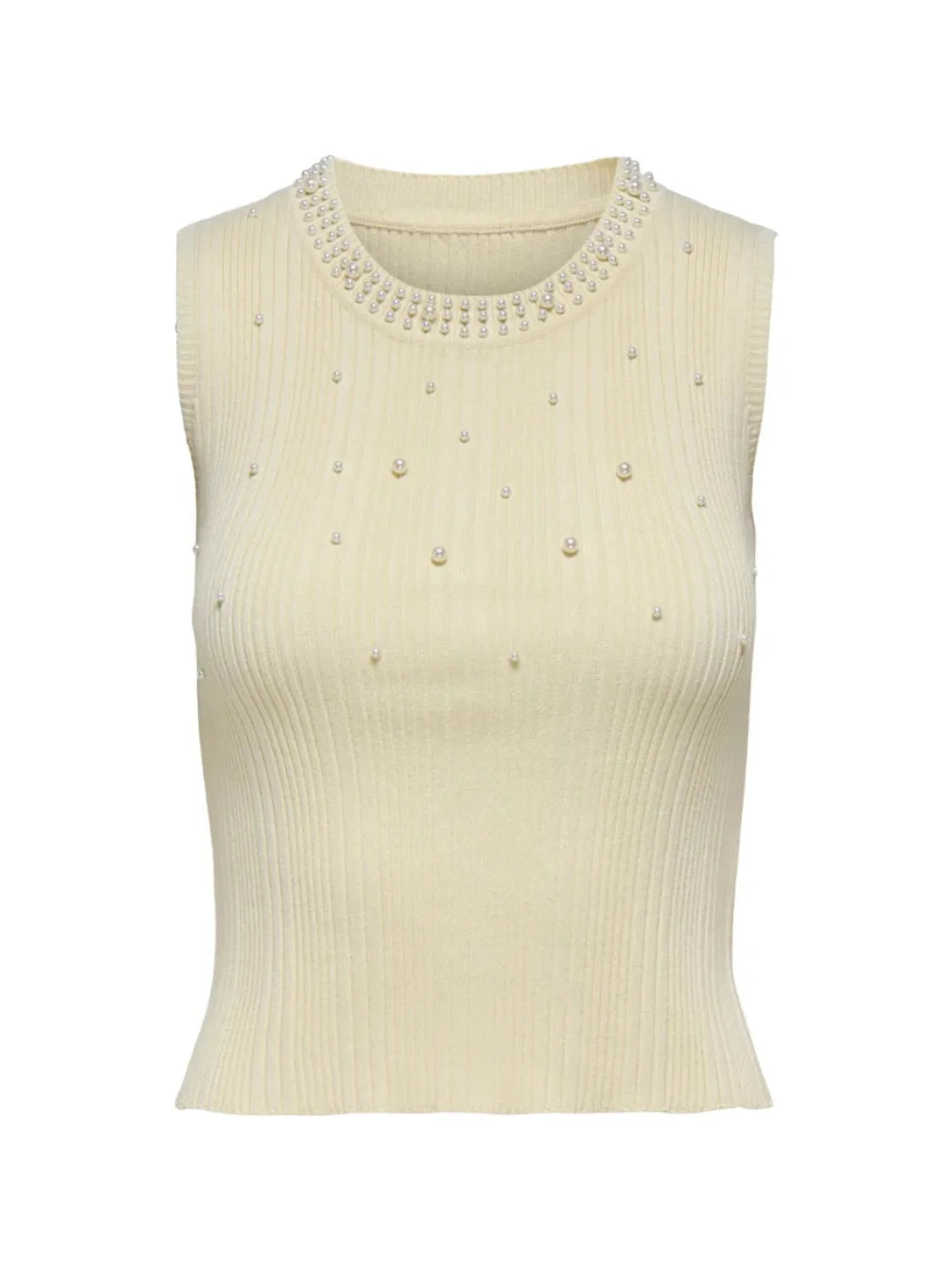 Top Sin Mangas ONLY Meg Beige | Bicos de Fío