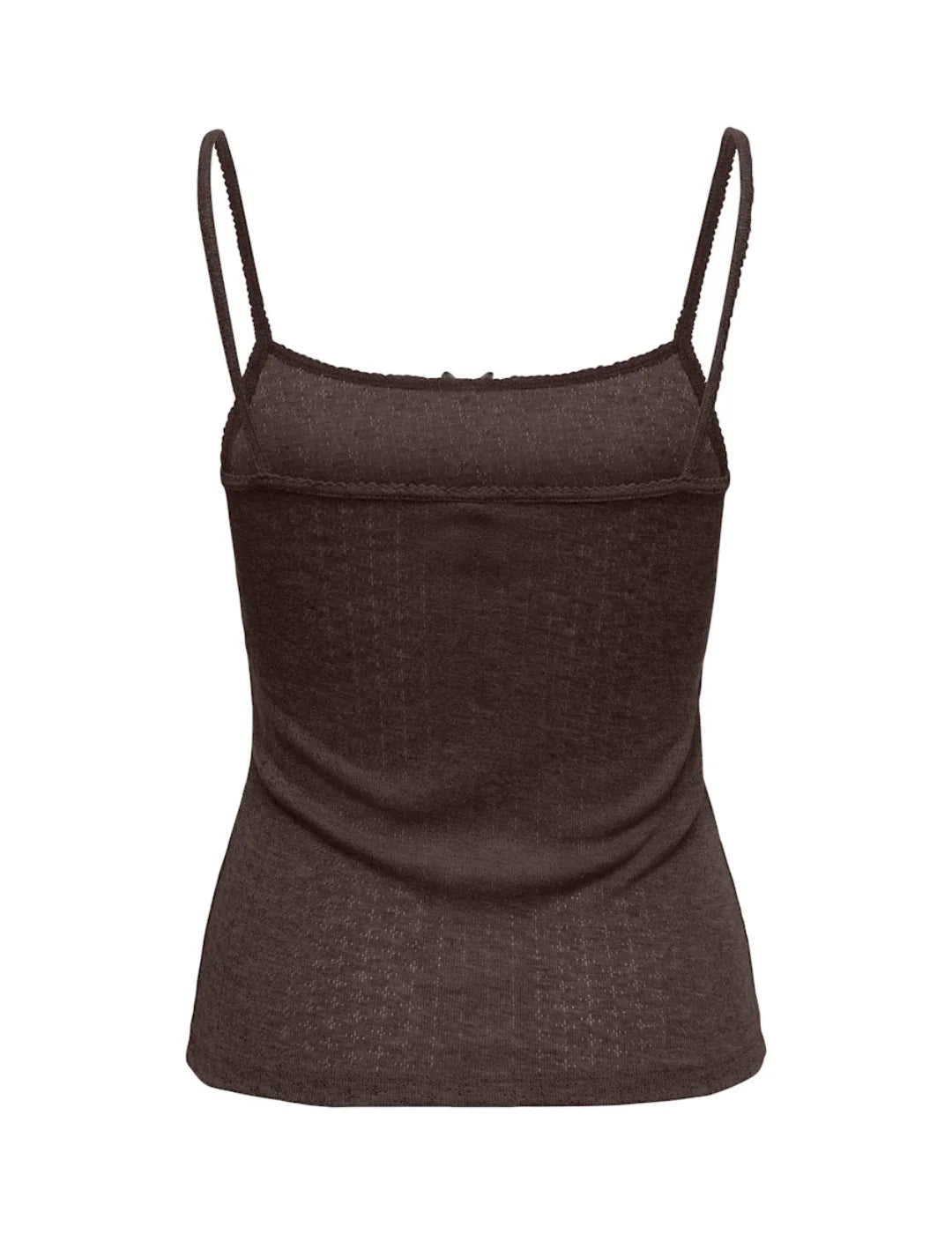 Top Tirantes Lazo ONLY Kalli Marrón Café | Bicos de Fío