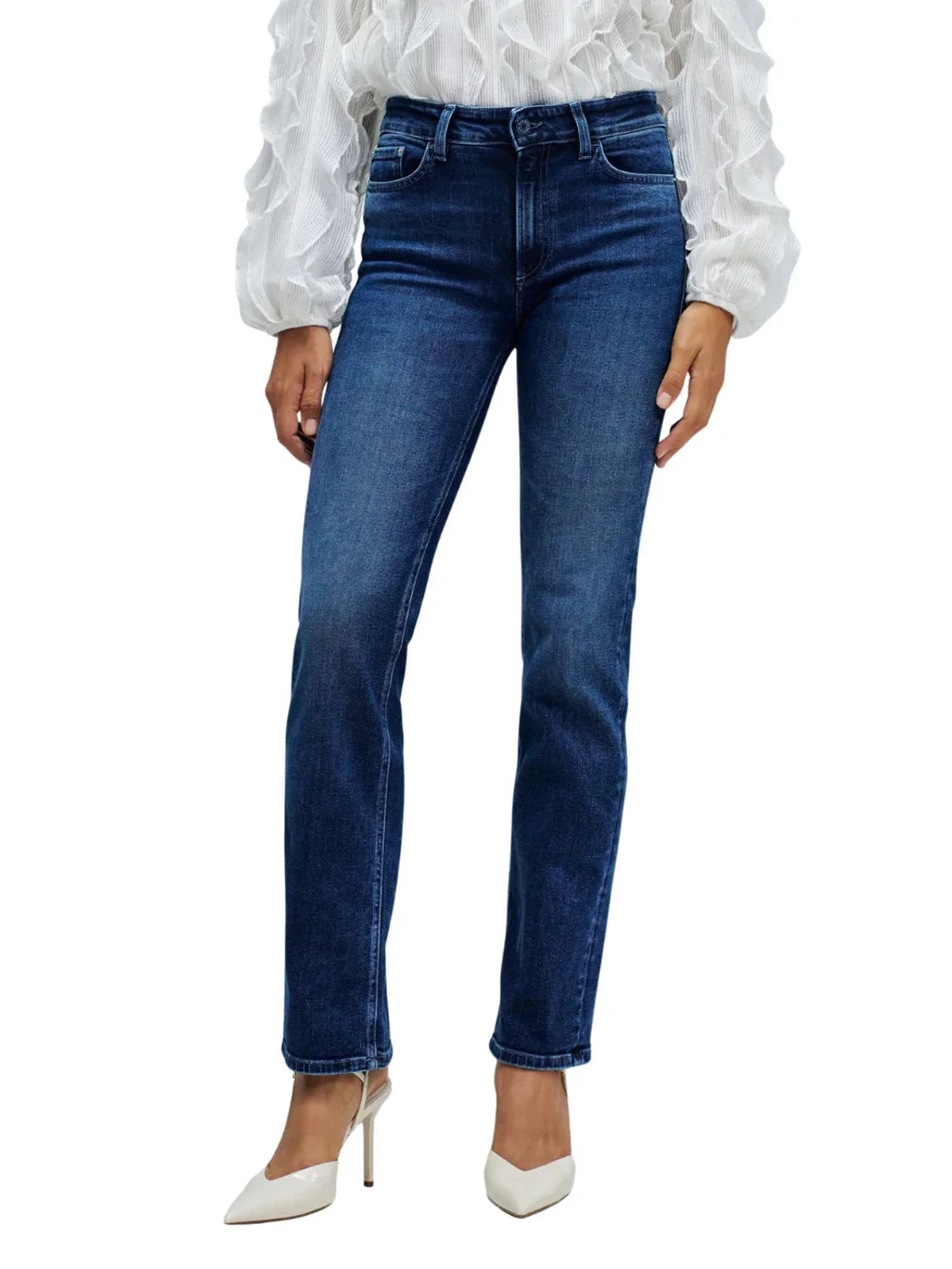 Vaqueros Destiny Push Up Straight Salsa Jeans Azul | Bicos de Fío