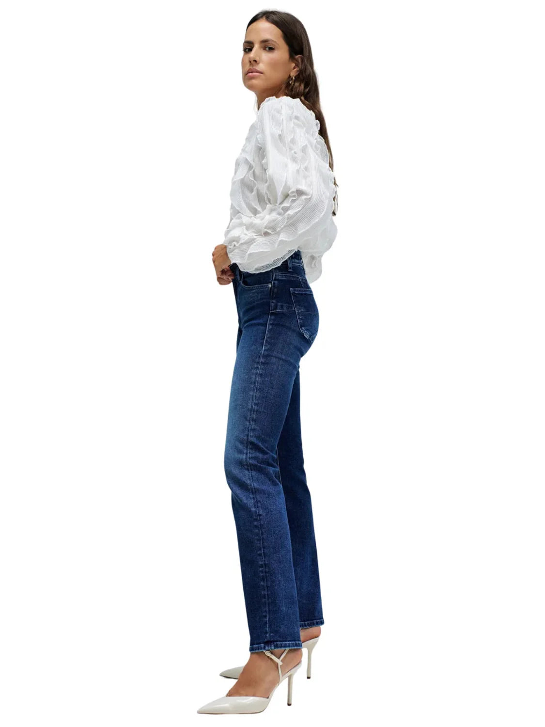 Vaqueros Destiny Push Up Straight Salsa Jeans Azul | Bicos de Fío