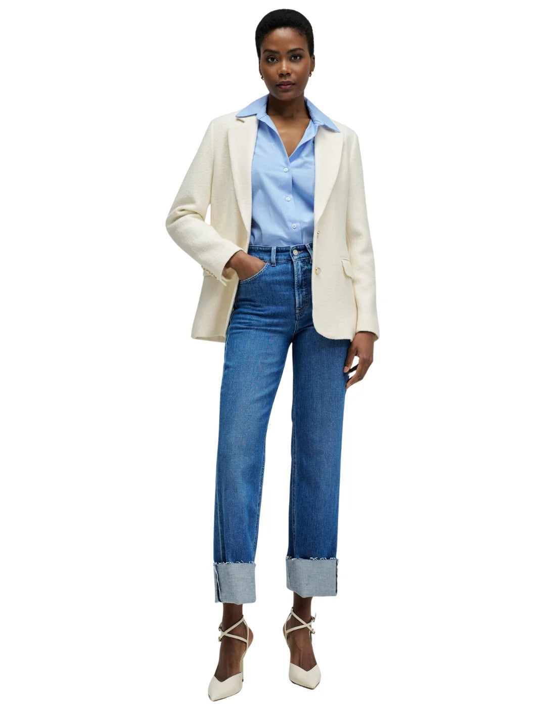 Vaqueros Faith Push In Straight Salsa Jeans Azul | Bicos de Fío