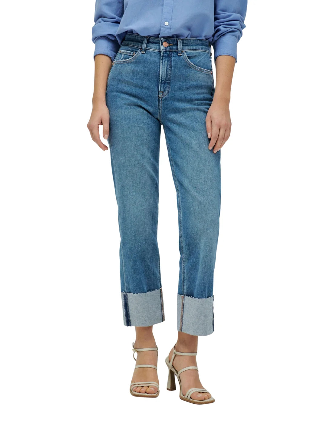 Vaqueros Faith Push In Straight Salsa Jeans Azul Medium | Bicos de Fío