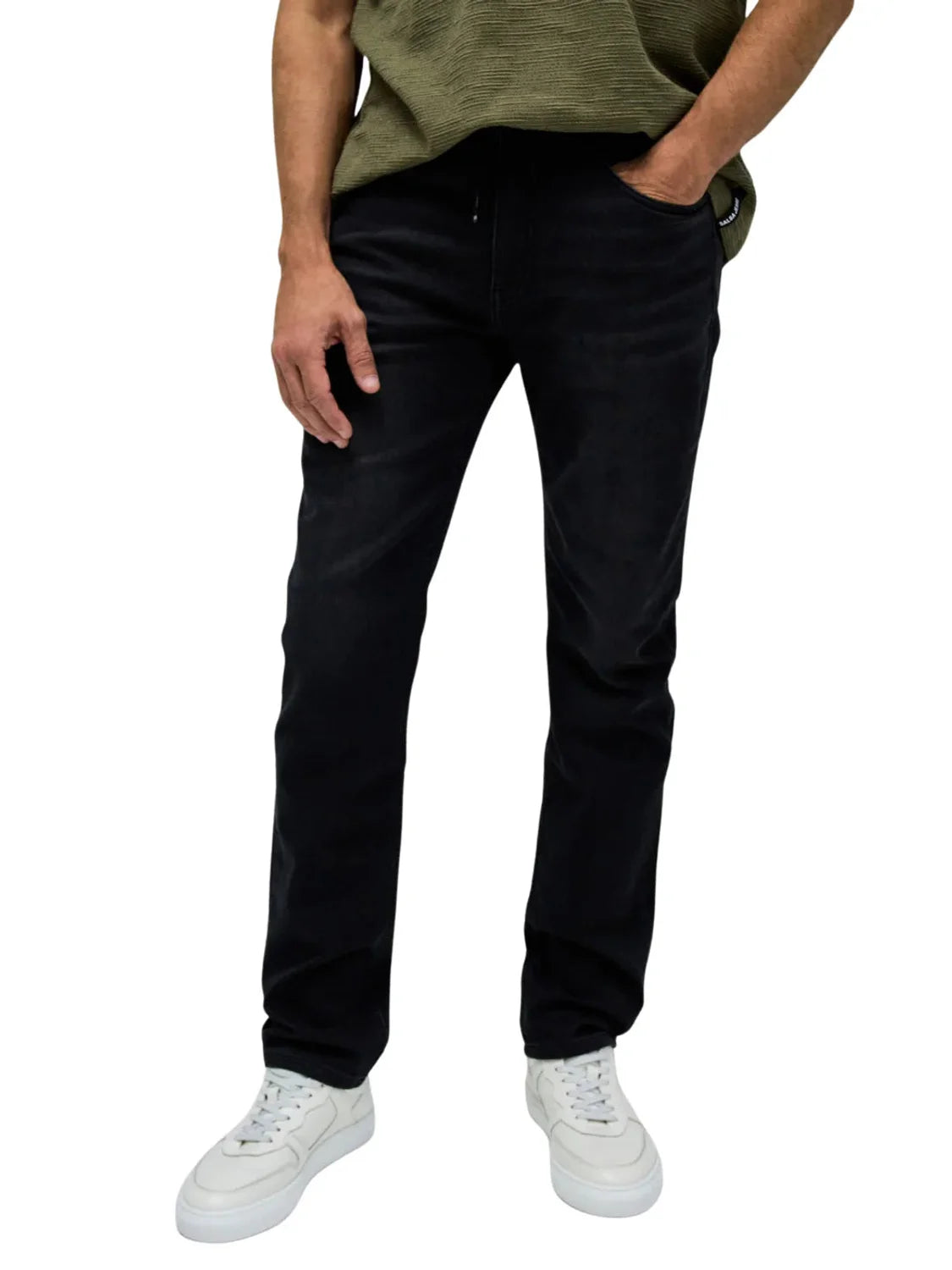 Vaqueros Jogger Salsa Jeans S-Activ Negro | Bicos de Fío
