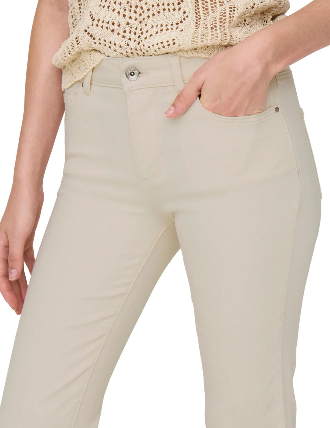 Vaqueros Flare ONLY Ann Kenya Beige | Bicos de Fío