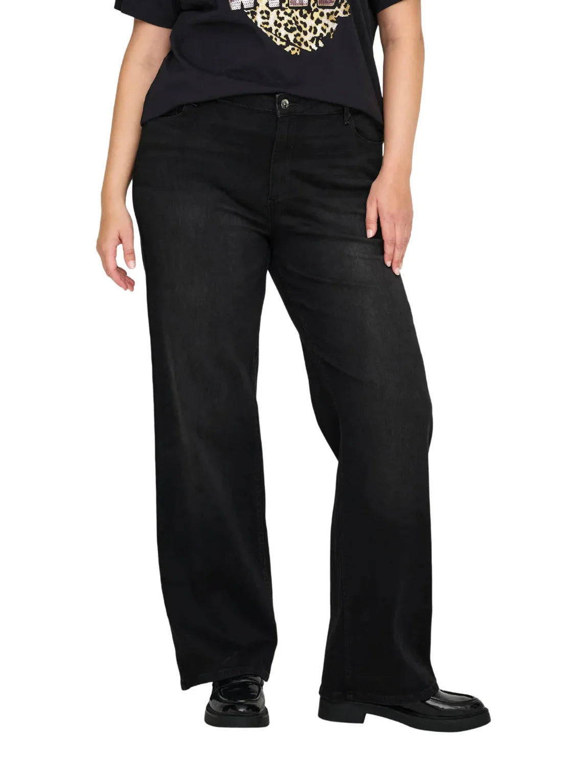 Vaqueros ONLY Carmakoma Willy CRO1099 Negro | Bicos de Fío