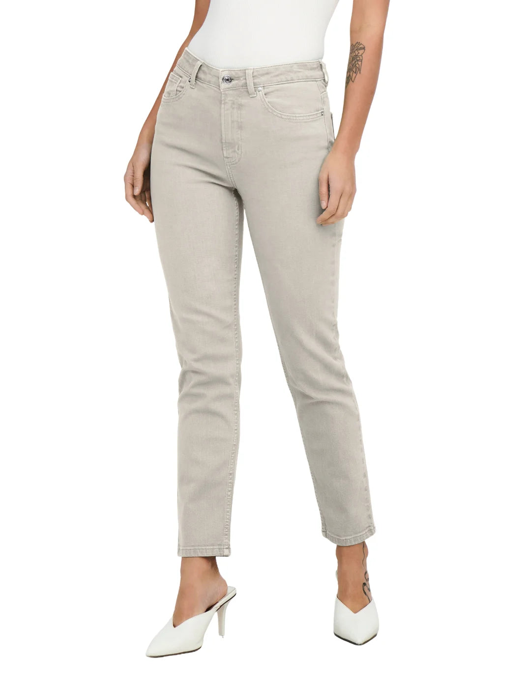 Vaqueros Straight ONLY Emily Beige | Bicos de Fío