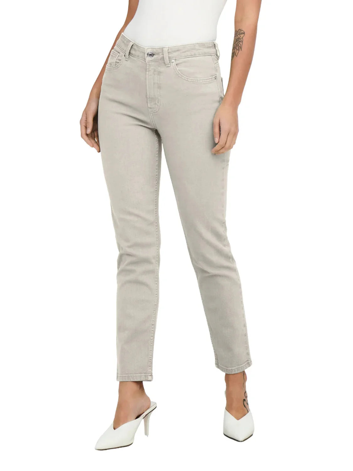 Vaqueros Straight ONLY Emily Beige | Bicos de Fío