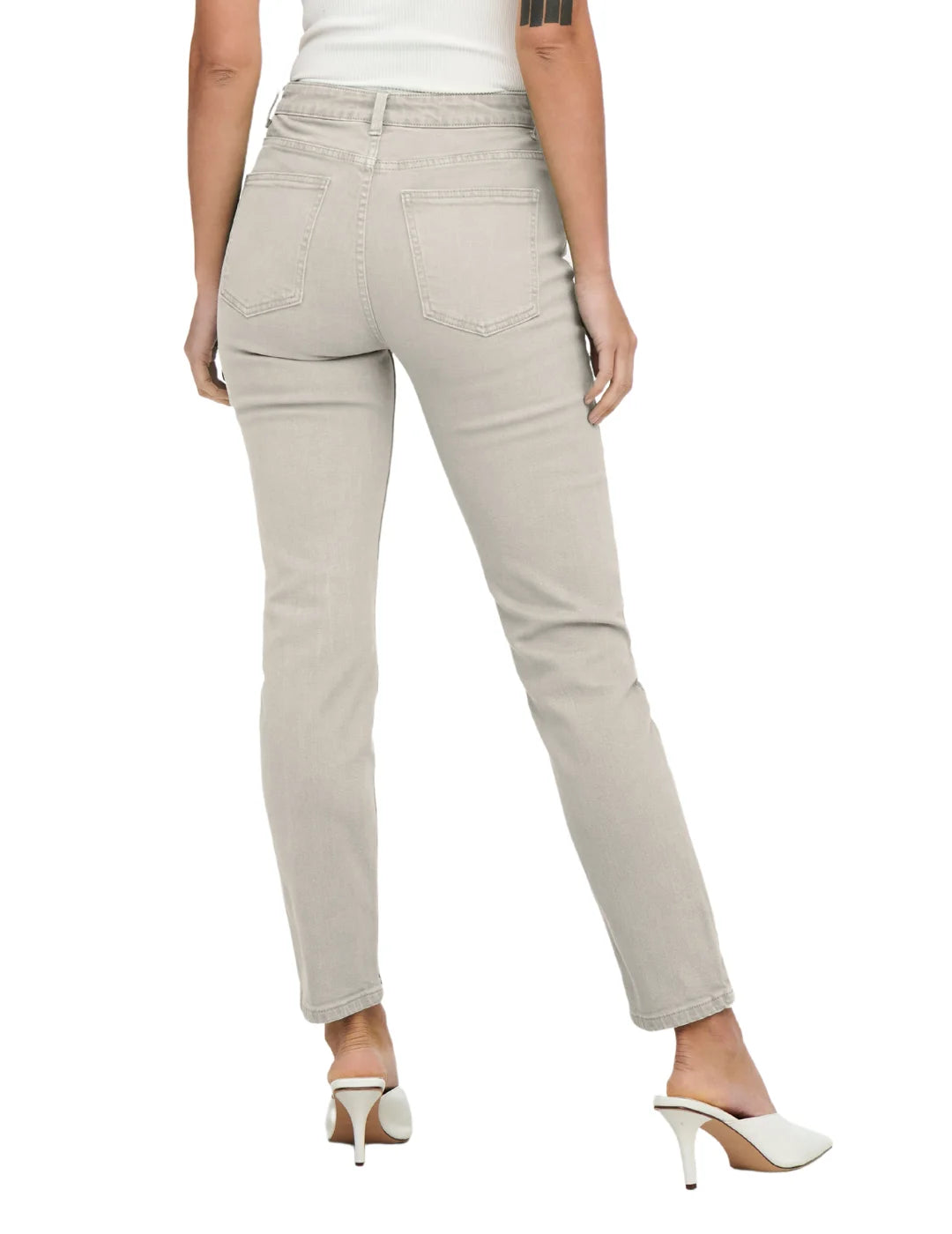 Vaqueros Straight ONLY Emily Beige | Bicos de Fío