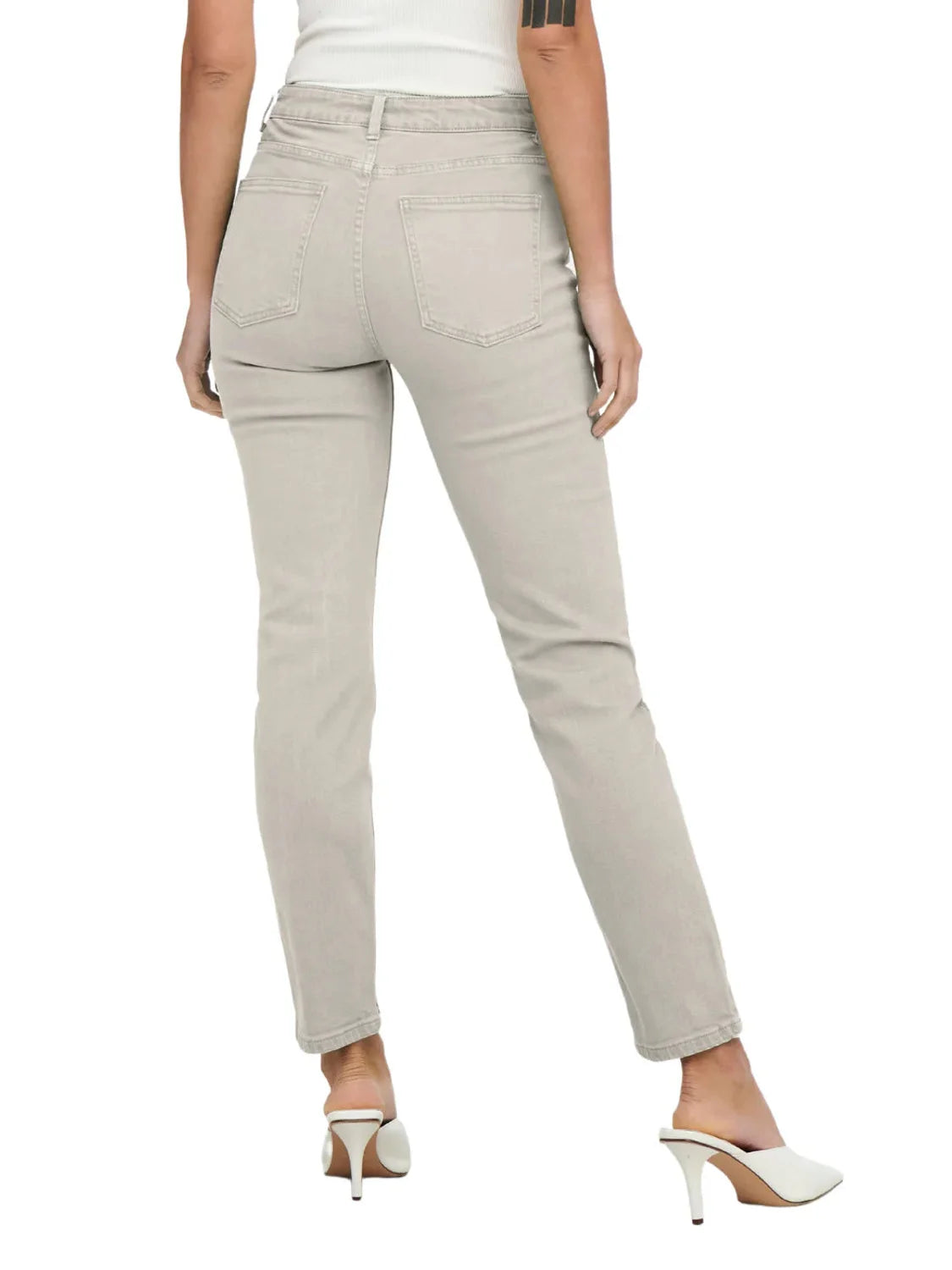 Vaqueros Straight ONLY Emily Beige | Bicos de Fío