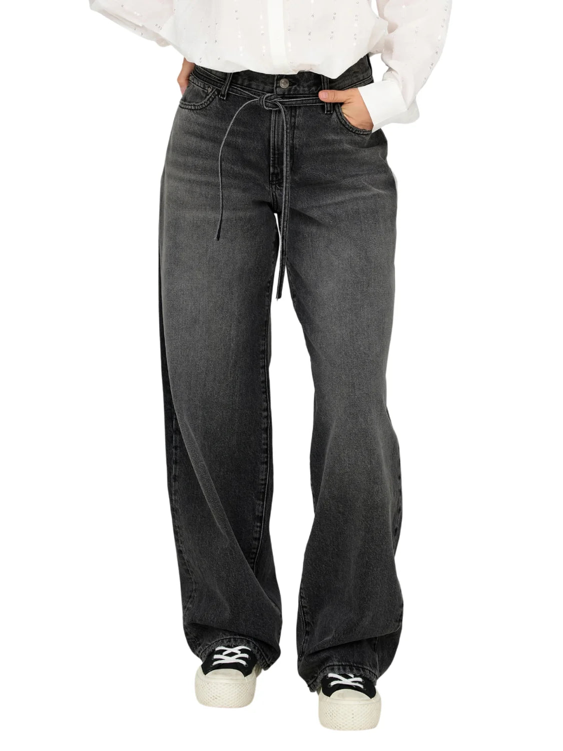 Vaqueros Straight ONLY Gianna DOT980 Negro | Bicos de Fío