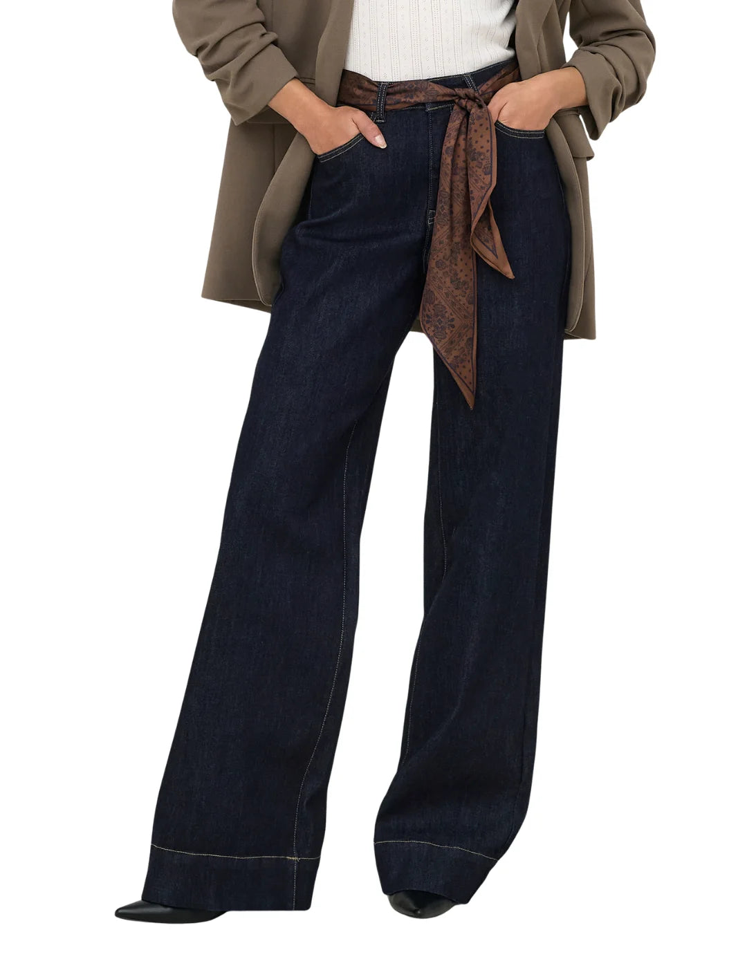 Vaqueros Anchos ONLY Madison Blush GUA12 Azul Oscuro | Bicos de Fío