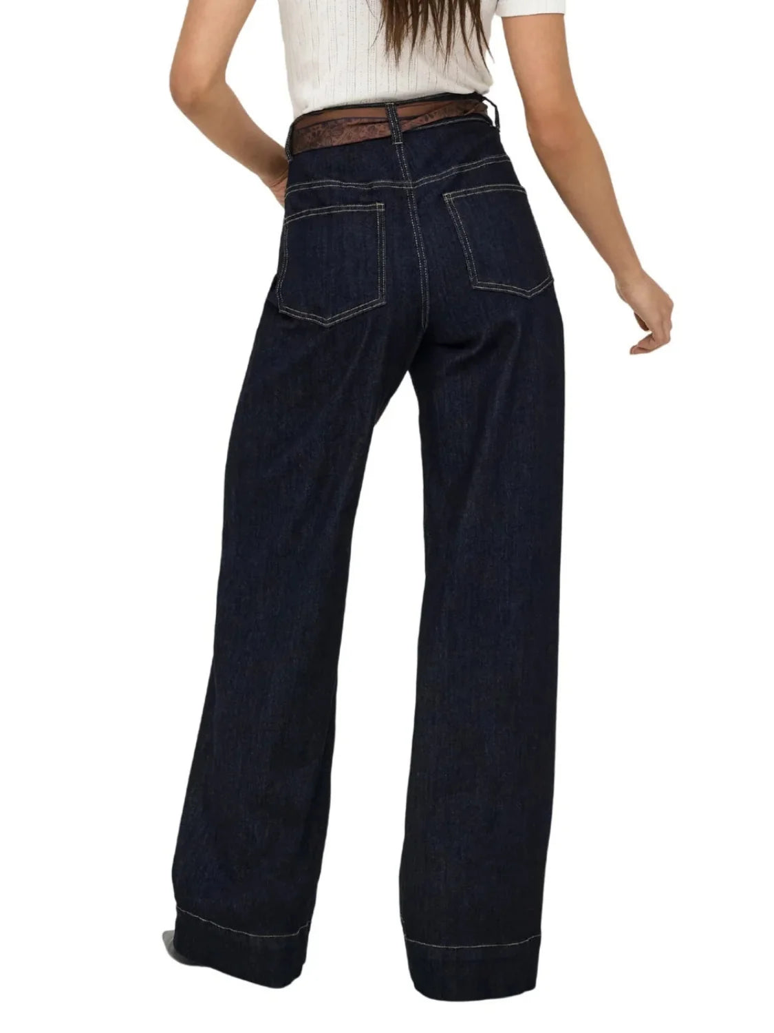 Vaqueros Anchos ONLY Madison Blush GUA12 Azul Oscuro | Bicos de Fío