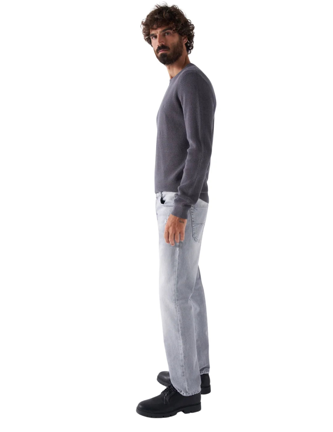 Vaqueros Regular Salsa Jeans Gris | Bicos de Fío