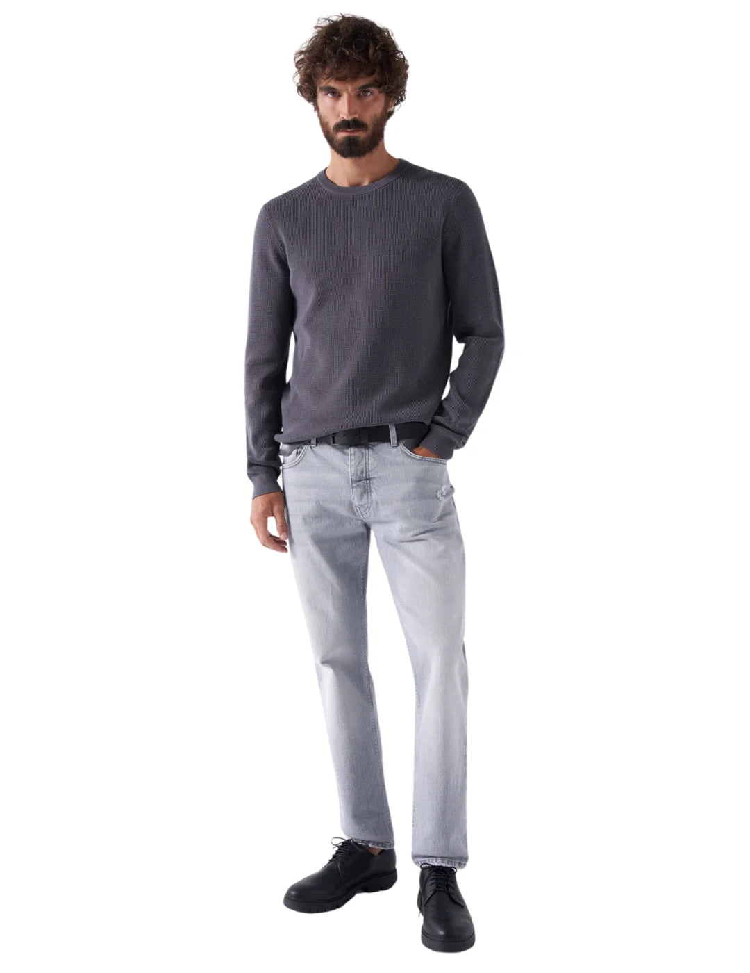 Vaqueros Regular Salsa Jeans Gris | Bicos de Fío