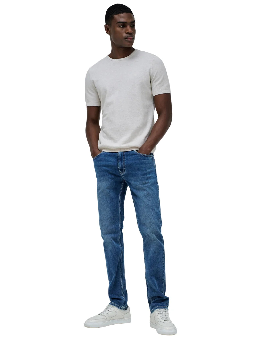 Vaqueros Slim S-Activ Salsa Jeans Azul Medium Light | Bicos de Fío