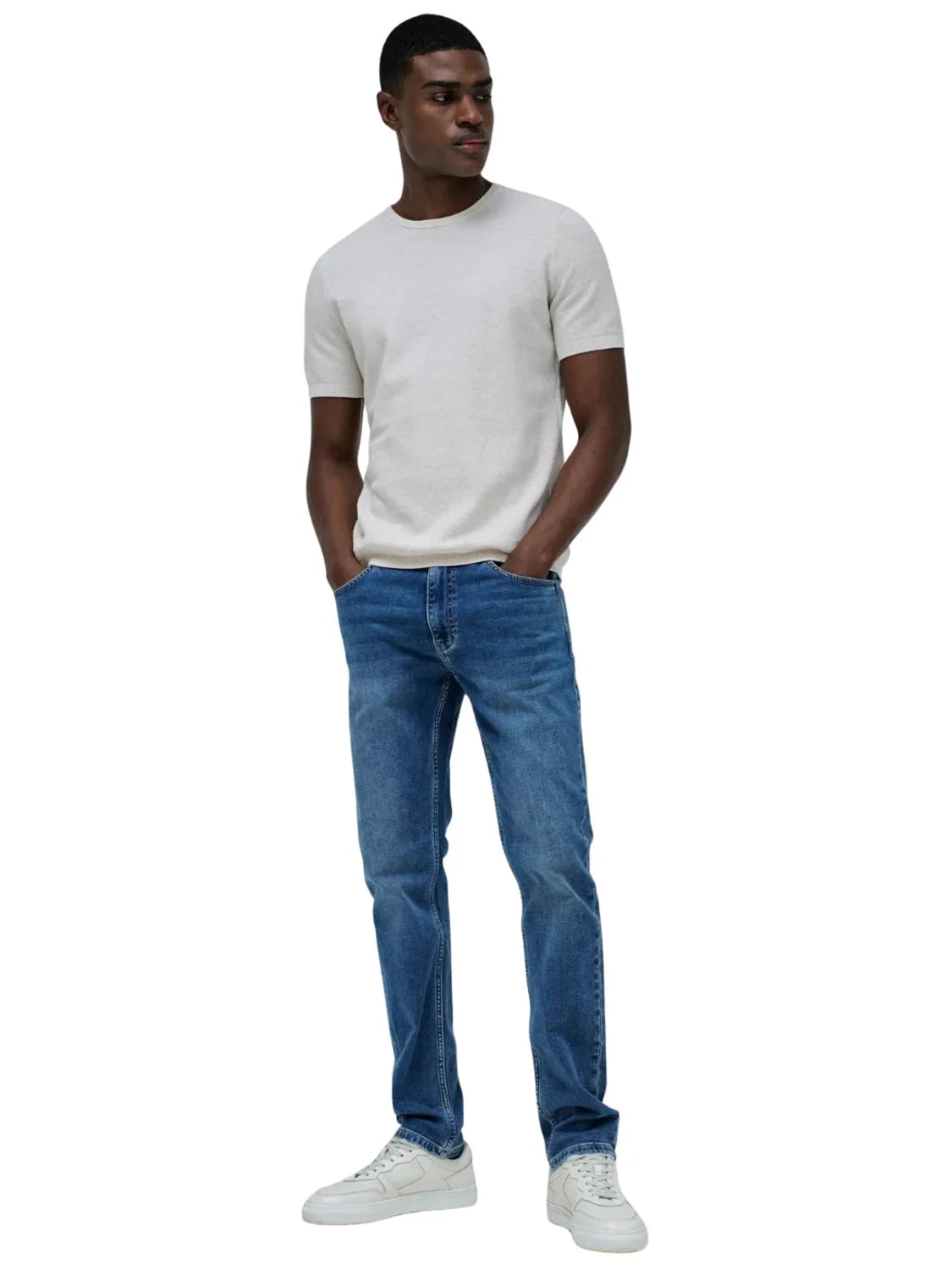 Vaqueros Slim S-Activ Salsa Jeans Azul Medium Light | Bicos de Fío