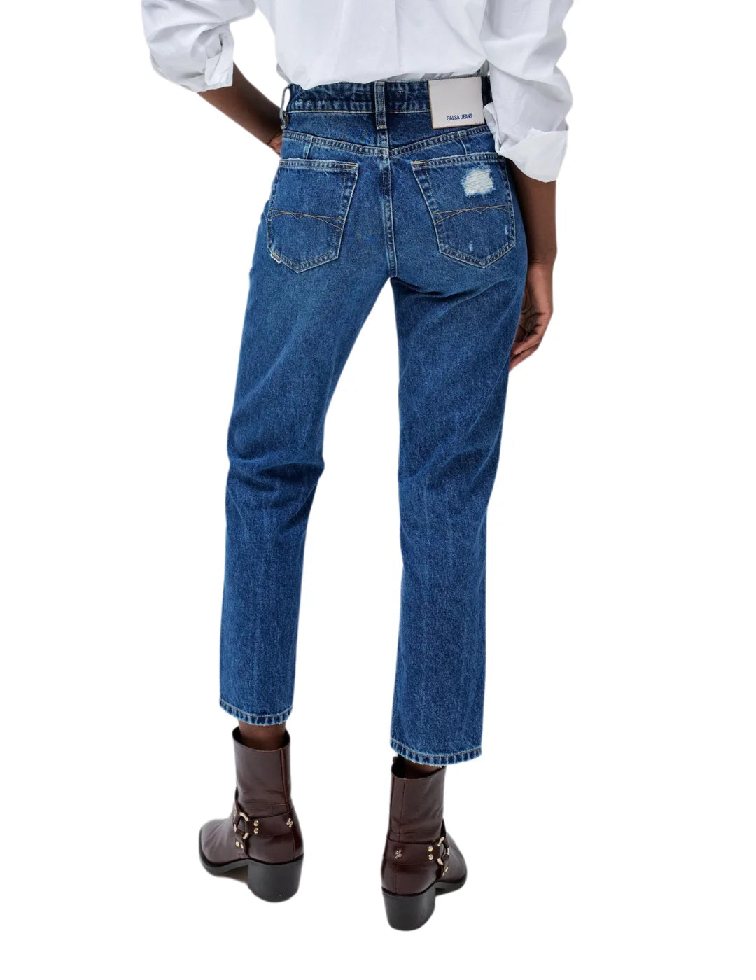 Vaqueros Salsa Jeans True Con Rotos Azul | Bicos de Fío