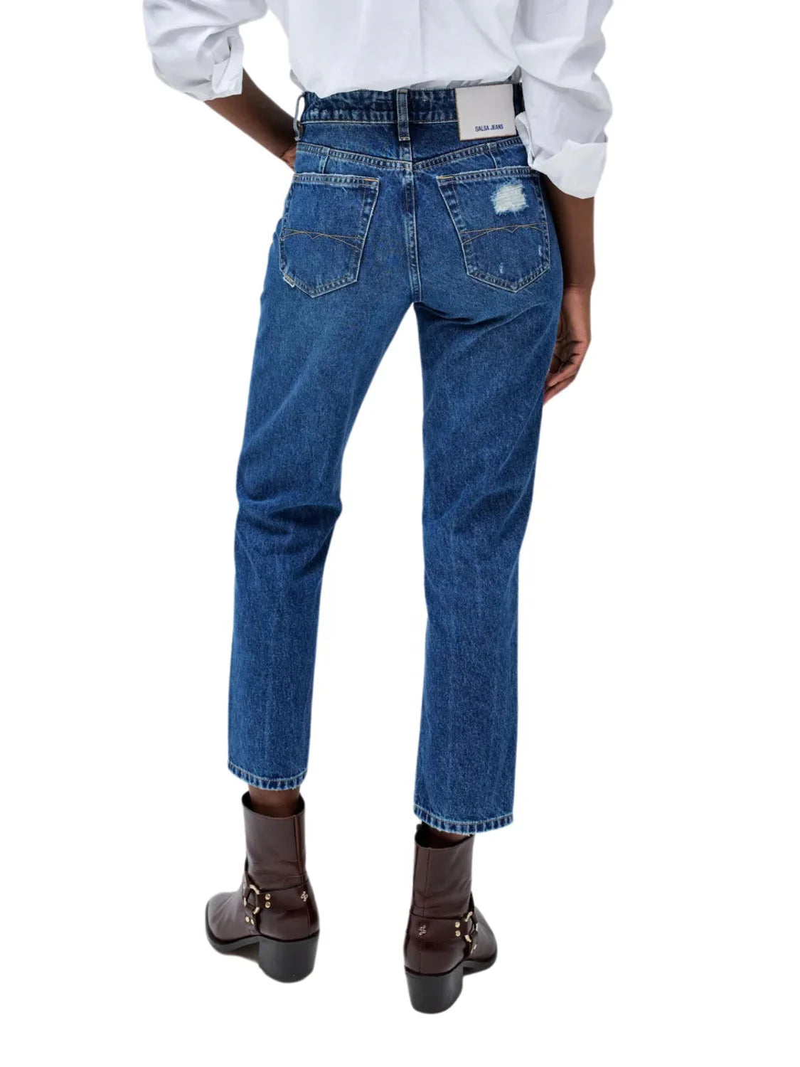 Vaqueros Salsa Jeans True Con Rotos Azul | Bicos de Fío