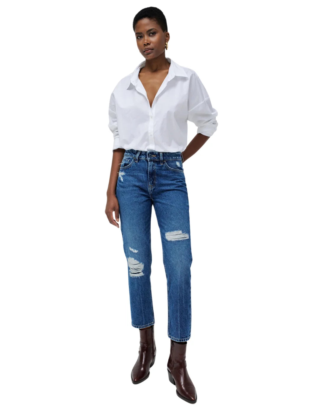 Vaqueros Salsa Jeans True Con Rotos Azul | Bicos de Fío