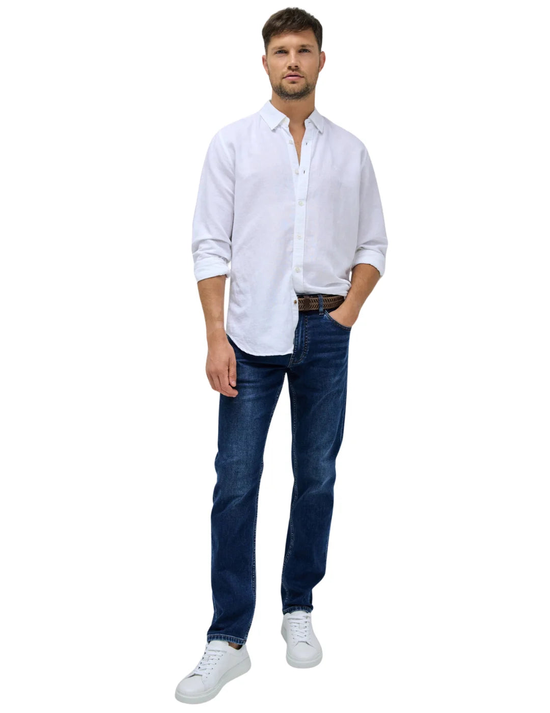 Vaqueros Slim Fit Salsa Jeans S-Activ Medium Wash | Bicos de Fío