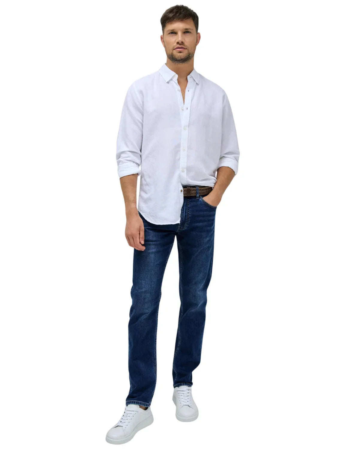 Vaqueros Slim Fit Salsa Jeans S-Activ Medium Wash | Bicos de Fío