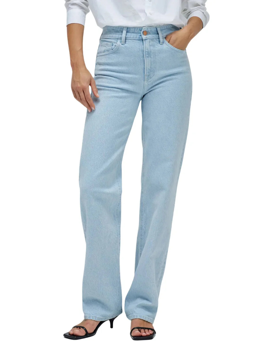 Vaqueros Salsa Jeans True Straight Azul Claro | Bicos de Fío