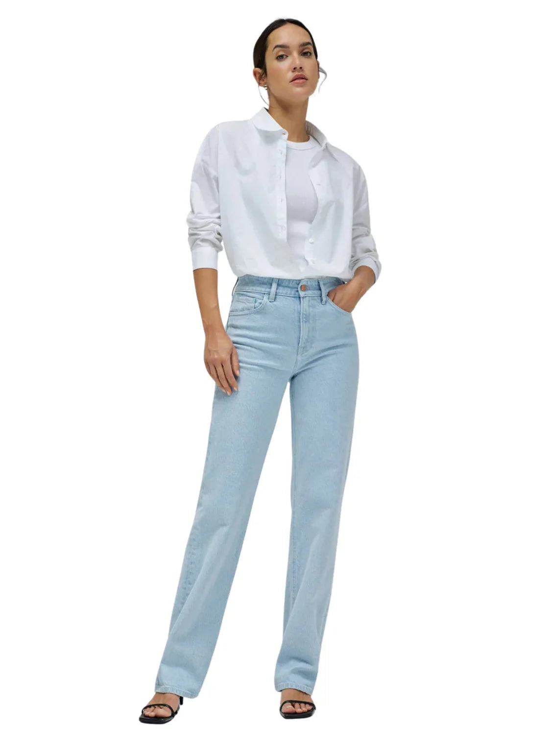 Vaqueros Salsa Jeans True Straight Azul Claro | Bicos de Fío