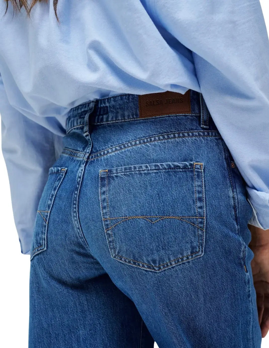Vaqueros Salsa Jeans Wide Leg Azul | Bicos de Fío
