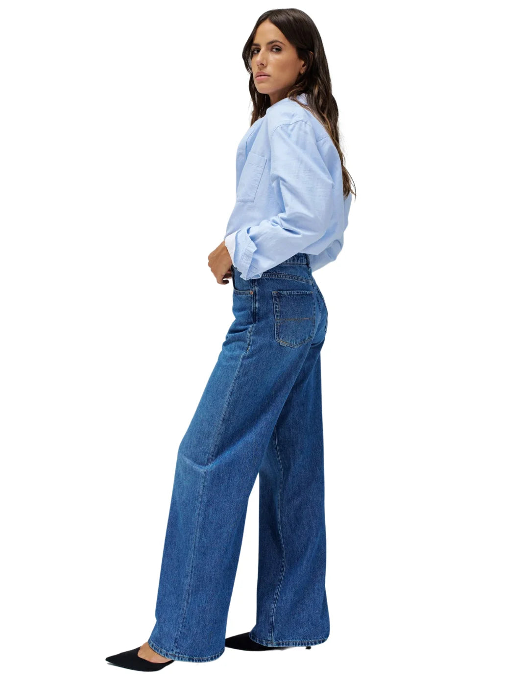 Vaqueros Salsa Jeans Wide Leg Azul | Bicos de Fío