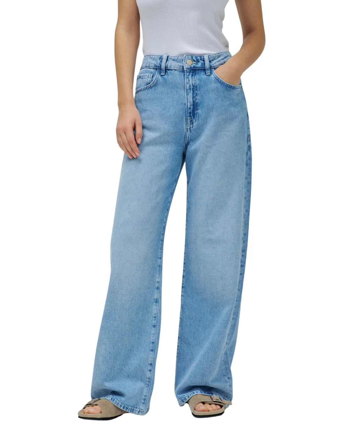 Vaqueros Salsa Jeans Wide Leg Azul Claro | Bicos de Fío