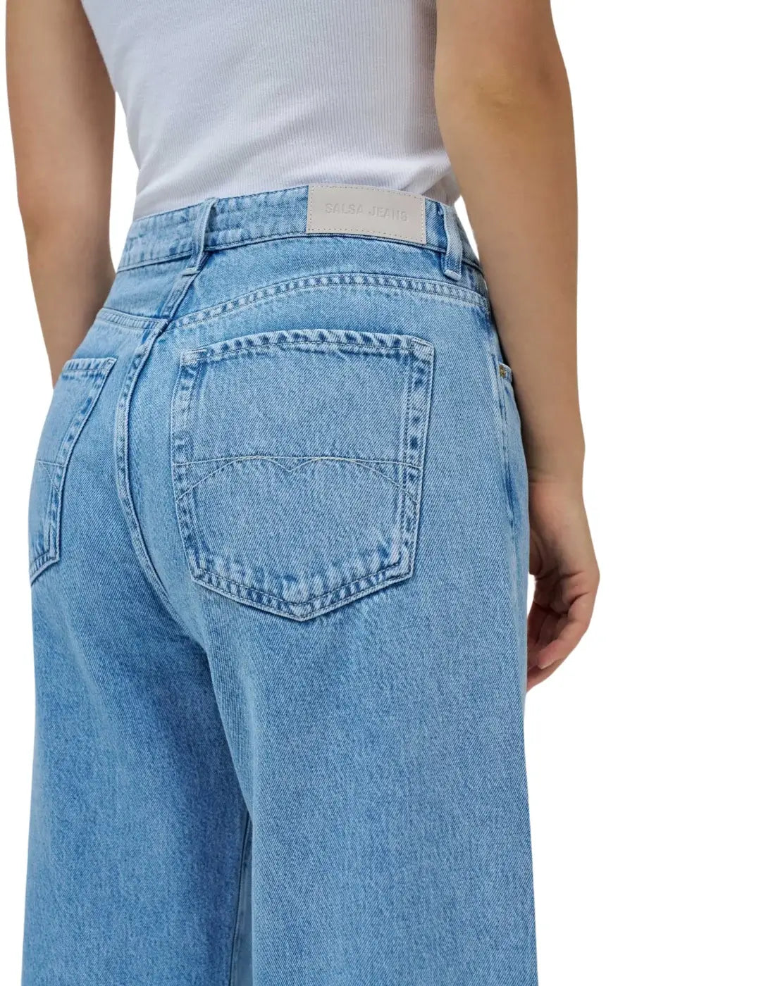 Vaqueros Salsa Jeans Wide Leg Azul Claro | Bicos de Fío
