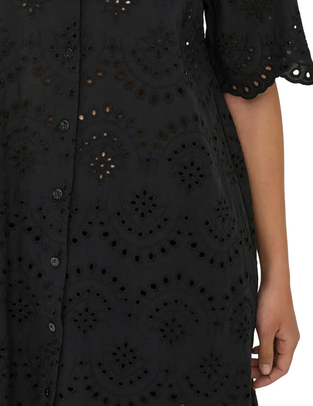 Vestido Camisero ONLY Valais Negro | Bicos de Fío
