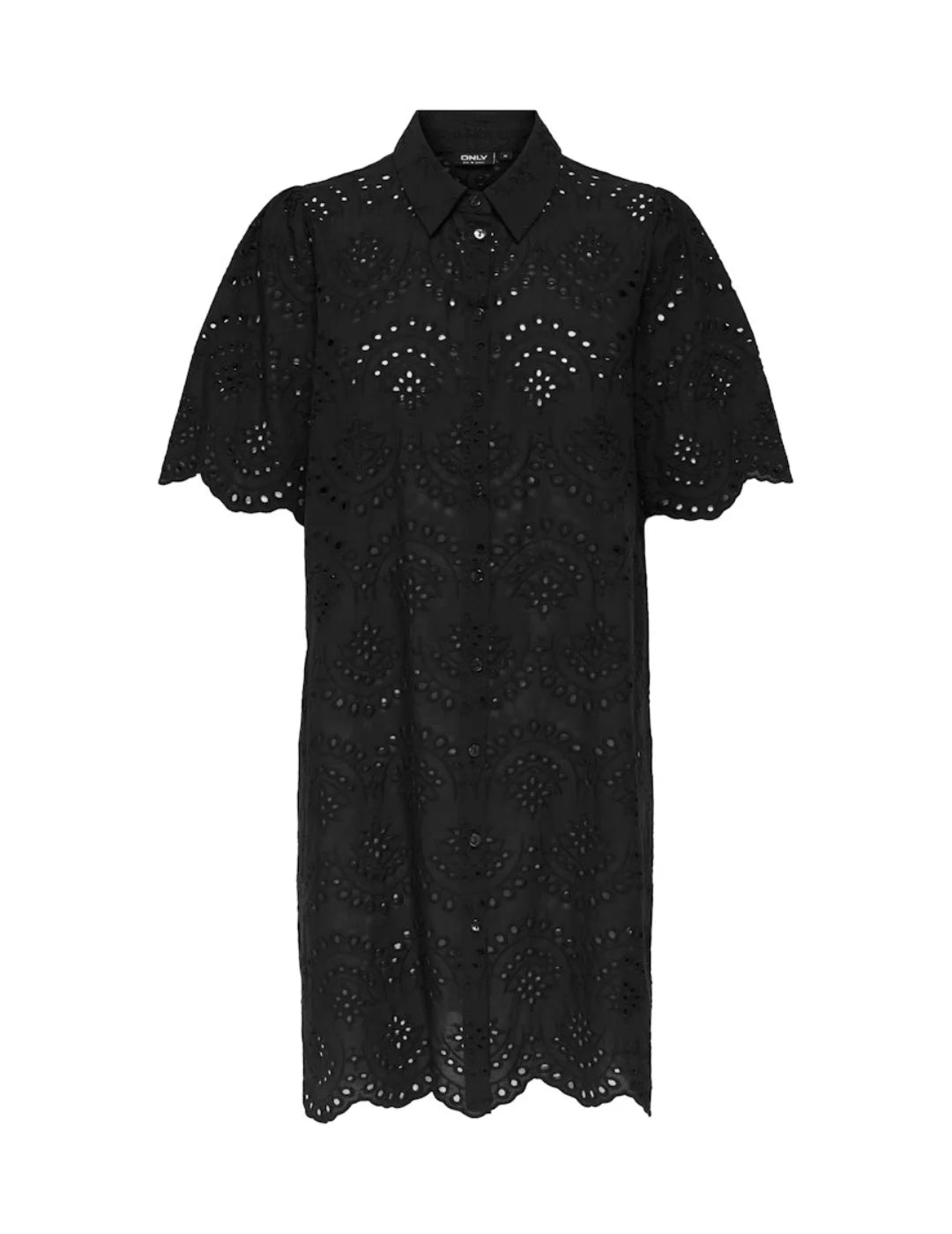 Vestido Camisero ONLY Valais Negro | Bicos de Fío