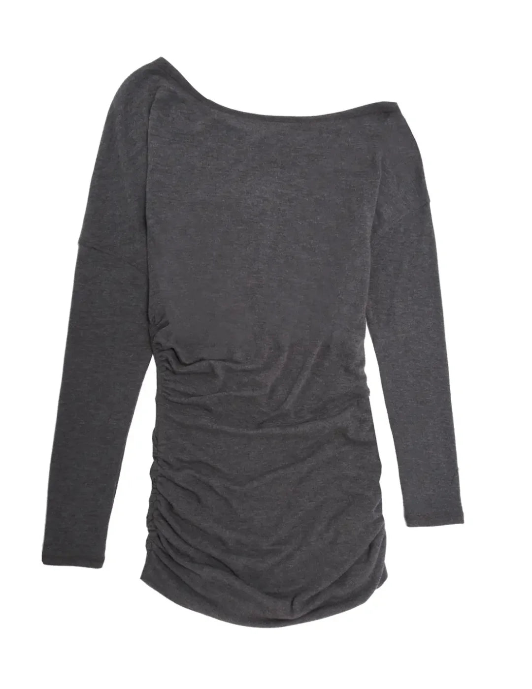 Vestido Mini Asimétrico BALMOHK Gris Oscuro | Bicos de Fío