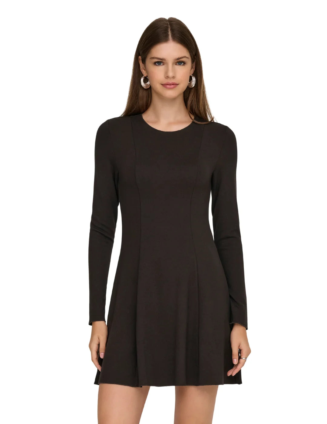 Vestido Corto ONLY Kenya Marrón | Bicos de Fío