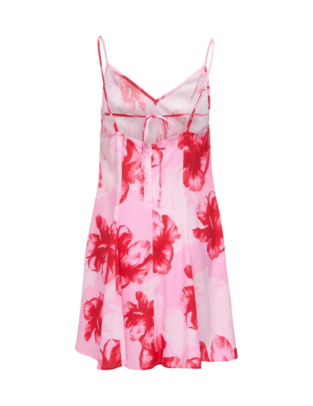 Vestido Corto Estampado ONLY Rilla Rosa | Bicos de Fío