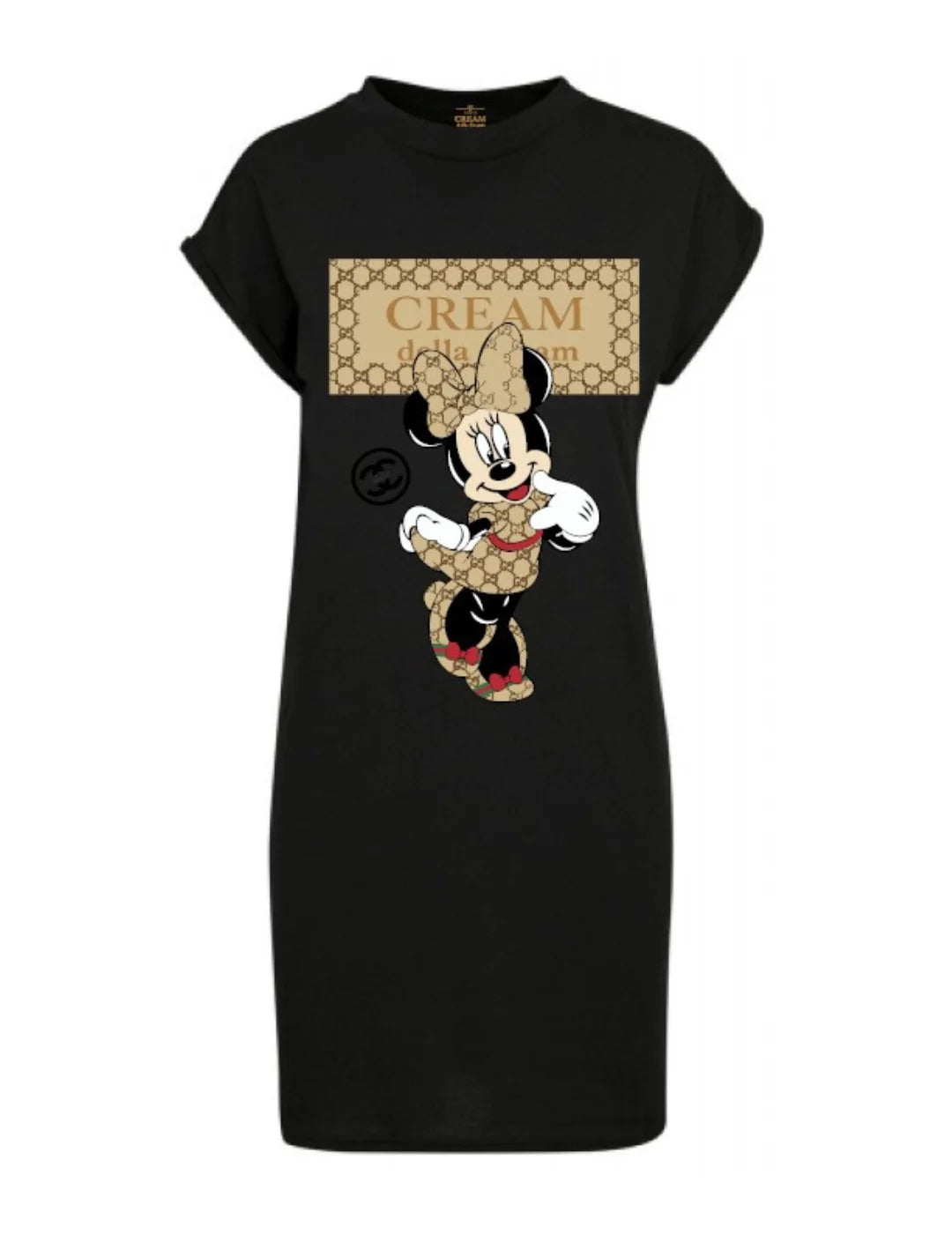 Vestido Cream Della Cream Minnie Negro | Bicos de Fío