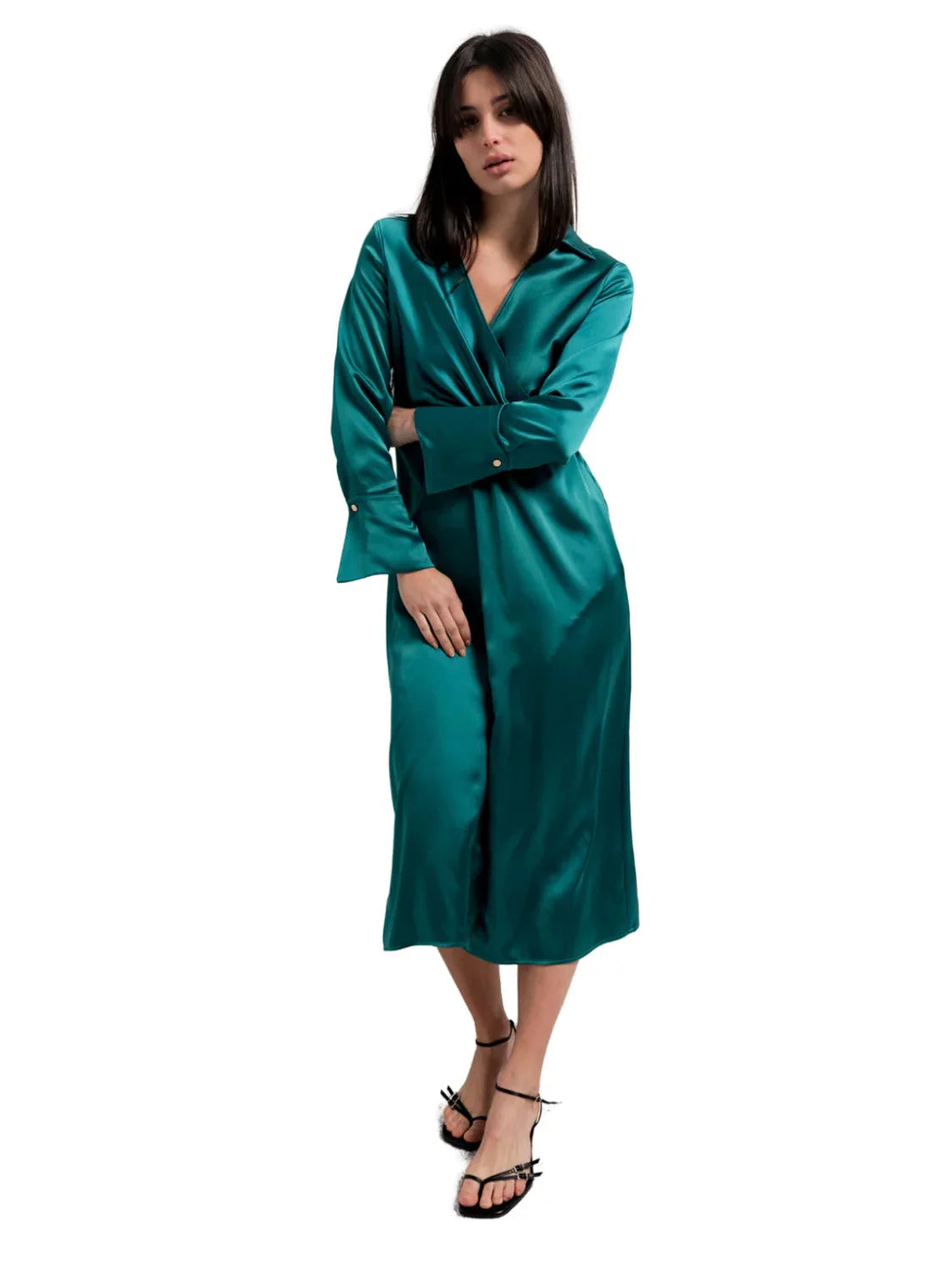 Vestido Cruzado BdeF Verde | Bicos de Fío