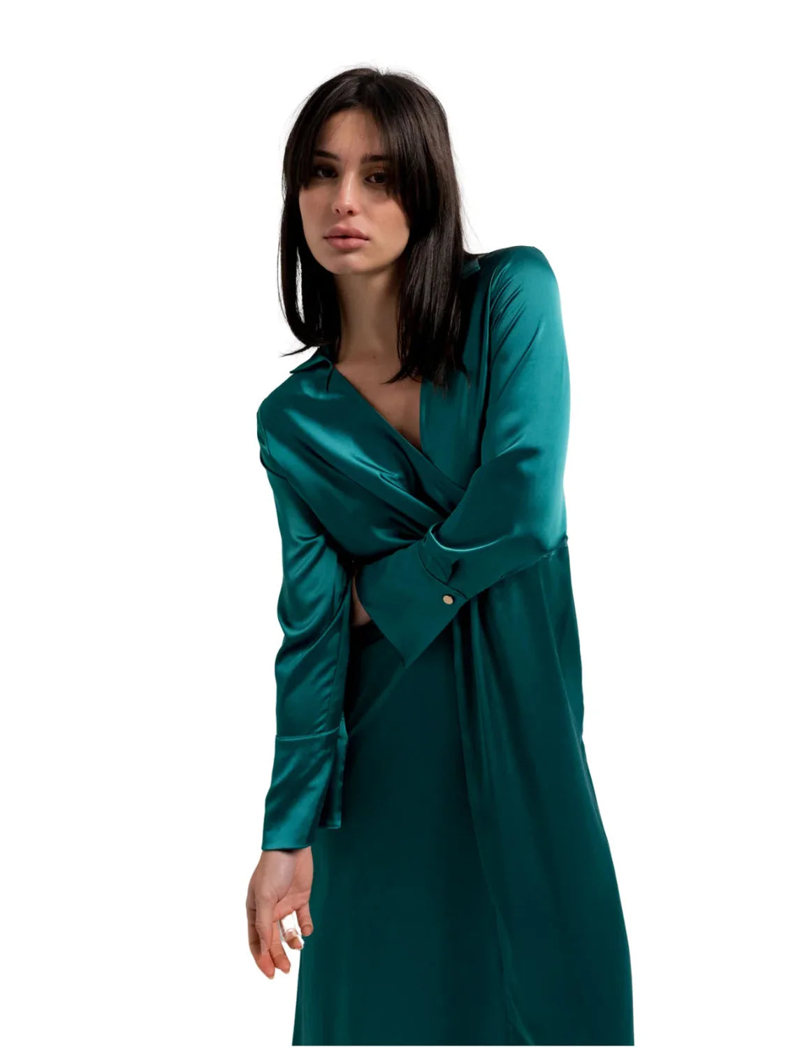 Vestido Cruzado BdeF Verde | Bicos de Fío