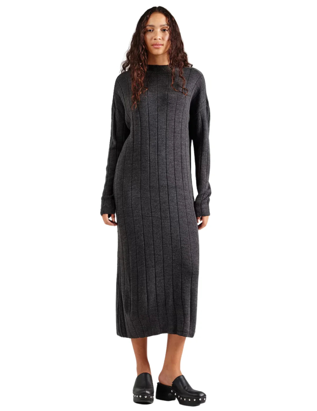 Vestido Punto Only Onltess Gris Oscuro | Bicos de Fío